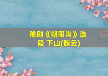 豫剧《朝阳沟》选段 下山(魏云)